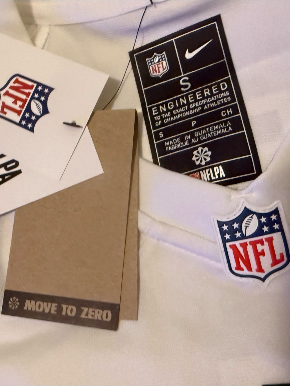 Nike Women's White and Green #1 Football Jersey - Picture 5 of 6